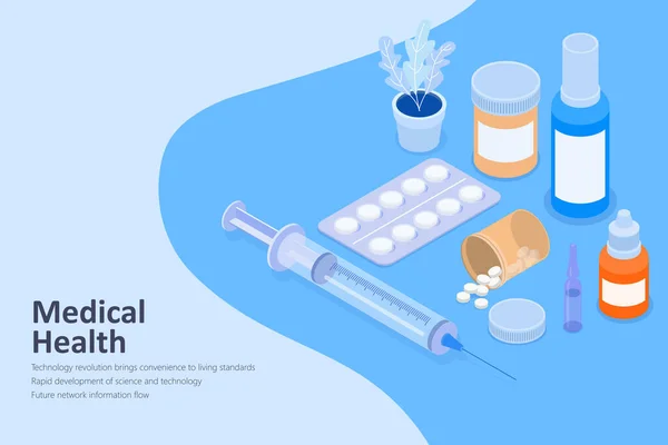 Afspraken Voor Vaccinatie Vaccinatiekalender Injectiespuiten Injectieflacons Antibiotica — Stockvector