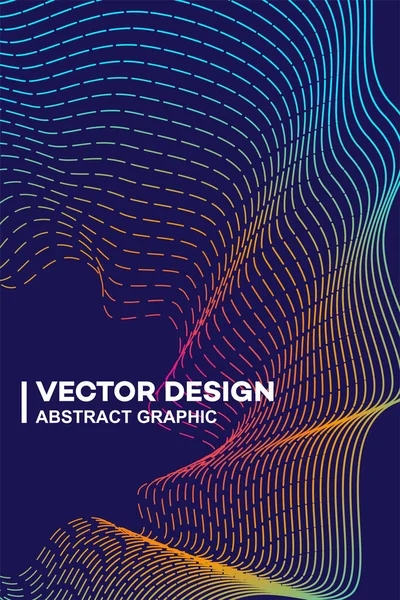 Abstrakt Gradient Wave Lines Sound Flyer Music Festival Poster Graphic — Stockový vektor