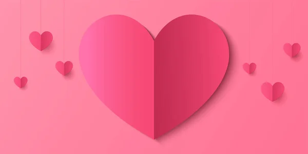 Liebesmuster Auf Rosa Hintergrund Süße Liebe Valentinskarte Oder Poster Templatebanner — Stockvektor