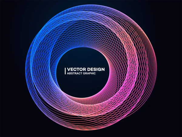 Dynamický Gradient Tvar Kruh Moderní Obal Časopisu Nebo Plakátelektrotaneční Hudba — Stockový vektor