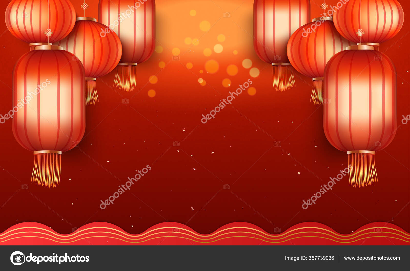 Chinese Red Paper Lantern Lights Happy New Year Background Stock Vector Image By Liuziang5412 357739036 Chinese Red Paper Lantern Lights Happy, Red Paper Lantern Chandeliers