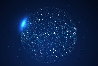 nokta ve çizgi oluşturulmuş dünya haritası, küresel, küresel ağ bağlantısını temsil ediyor, uluslararası anlamı.