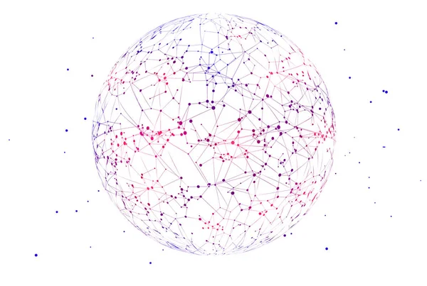 Carte Monde Composée Points Lignes Représentant Connexion Mondiale Réseau Mondial — Image vectorielle