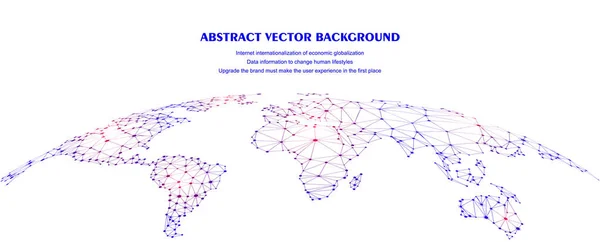 全球网络连接概念 抽象概念地球 — 图库矢量图片