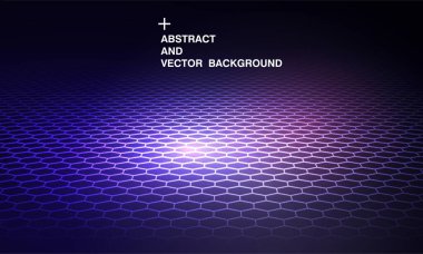 Altıgen vektör arkaplan illüstrasyonunun soyut kavramı, yani bulut hesaplama ve büyük veri