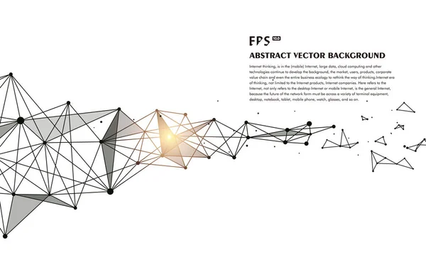 Fondo Tecnología Abstracta Malla Poligonal Conexión Internet Ciencia Tecnología — Archivo Imágenes Vectoriales