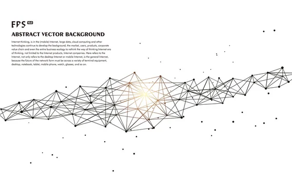 Maillage Polygonal Abstrait Technologie Fond Connexion Internet Science Technologie Fond — Image vectorielle