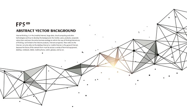 Fondo Tecnología Abstracta Malla Poligonal Conexión Internet Ciencia Tecnología — Archivo Imágenes Vectoriales