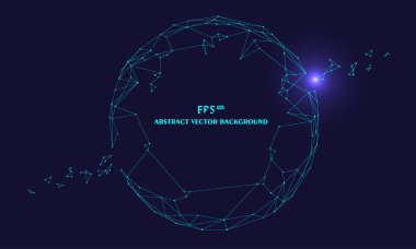 Çokgen bağlantılı teknoloji internet büyük veri arkaplanı illüstrasyonu, yapay zeka