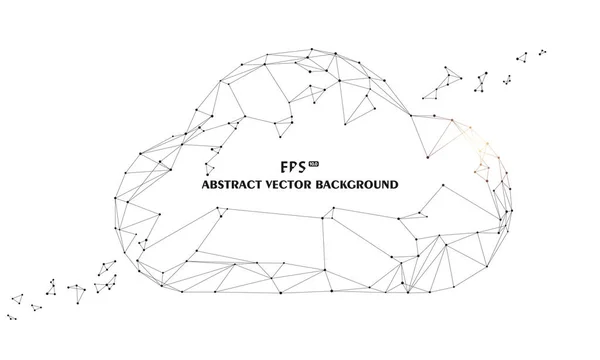 抽象云计算符号 意思是海量数据 互联网 云计算 — 图库矢量图片