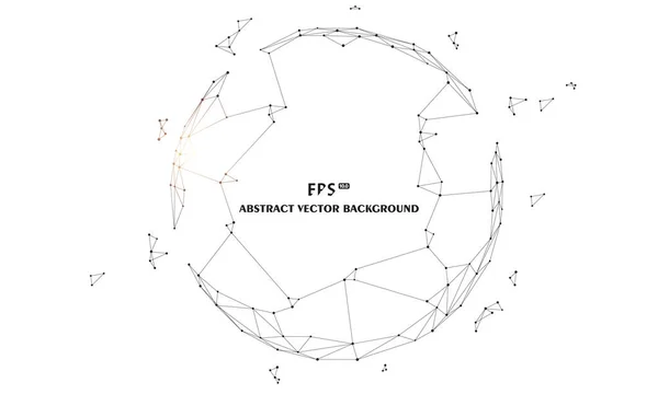 Tecnología Conectada Poligonal Internet Big Data Fondo Ilustración Inteligencia Artificial — Archivo Imágenes Vectoriales