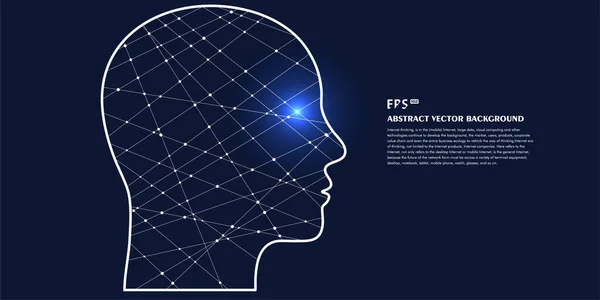 Diseño Gráfico Cerebral Abstracto Concepto Inteligencia Artificial — Archivo Imágenes Vectoriales