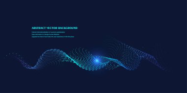 Dalga parçacığı soyut vektör arkaplan çizimi