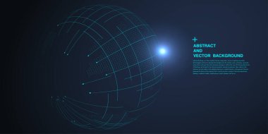 nokta ve çizgi oluşturulmuş dünya haritası, küresel, küresel ağ bağlantısını temsil ediyor