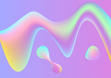 Akışkan renkler ayarlandı. Vektör şablonu