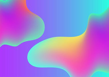 Akışkan renkler ayarlandı. Vektör şablonu