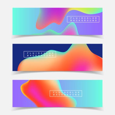 Akışkan renkler ayarlandı. Vektör şablonu
