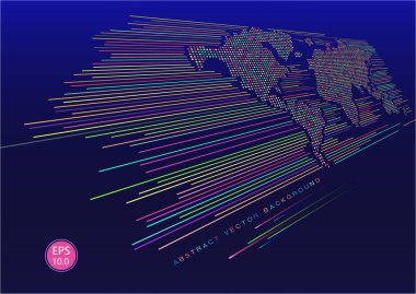 Mozaik dünya haritası, soyut arkaplan