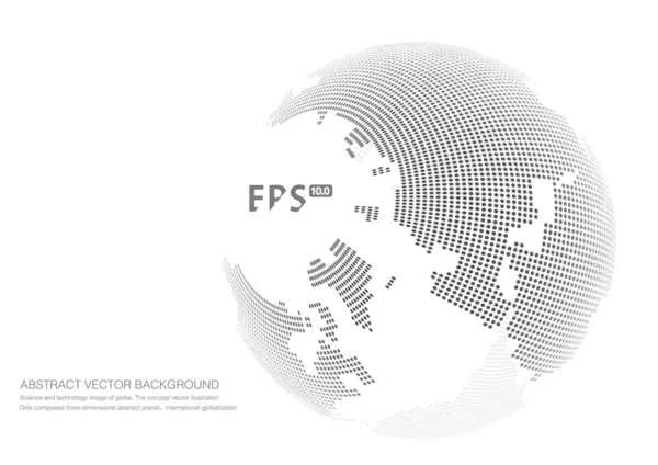全球科学和技术形象 国际意义 世界地图点 — 图库矢量图片