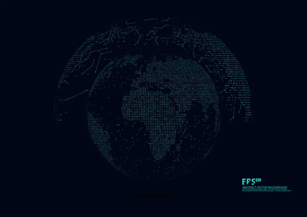 Scienza Tecnologia Immagine Del Globo Illustrazione Significato Internazionale Mappa Del — Vettoriale Stock