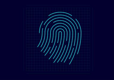Soyut vektör parmak izi simgesi / sembolü