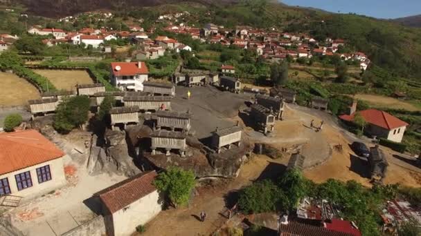 Vista Aérea Ciudad Rural Conectividad Otoño — Vídeo de stock