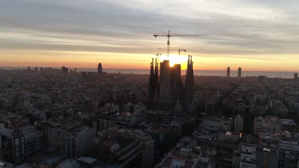 Vídeo Barcelona Nascer Sol — Vídeo de Stock