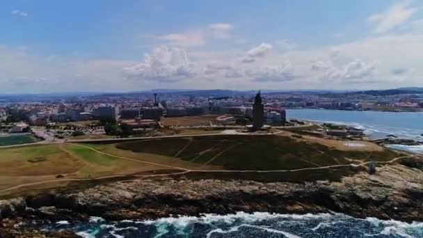 西班牙海岸上美丽的海湾 — 图库视频影像