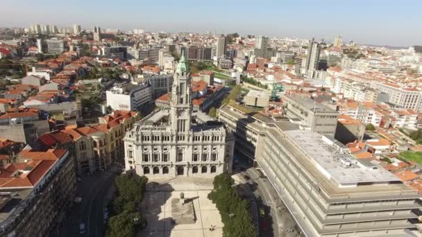 Centrum Porto City — Stockvideo