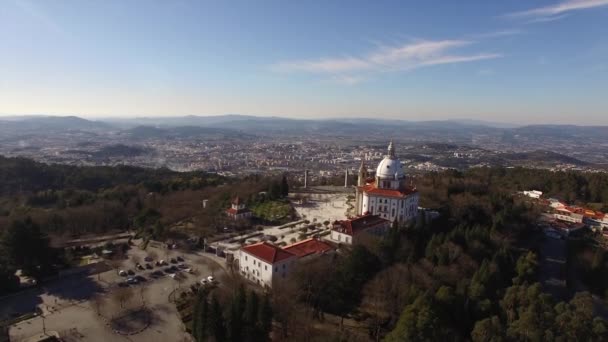 Vista Ciudad Desde Iglesia — Vídeos de Stock