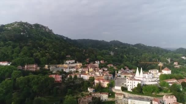 Aufregende Landschaft Des Portugiesischen Dorfes — Stockvideo