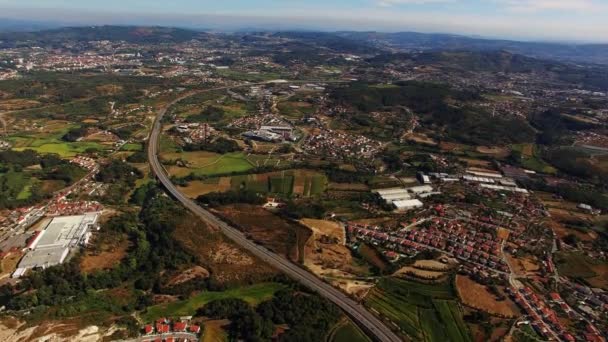 Sobrevoando Campo Portugal — Vídeo de Stock