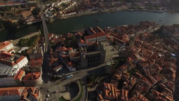 Historiska Centrum Porto Portugal — Stockvideo