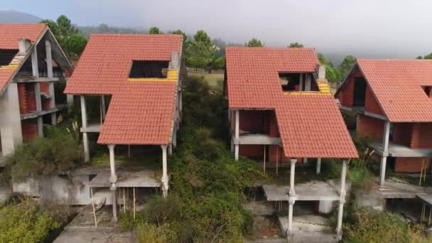 Video Modern Unfinished Houses — Stock Video