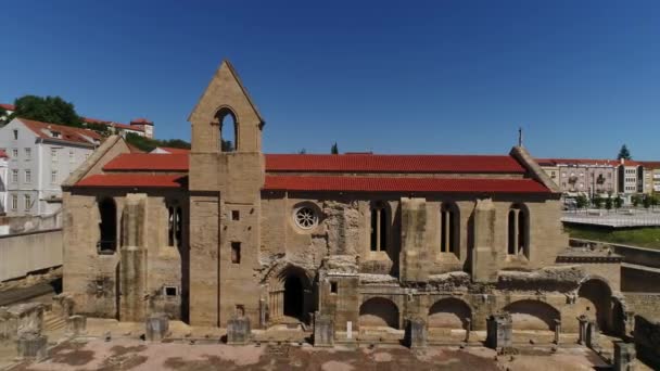 Monastery Santa Clara Coimbra Portugal — Stock Video