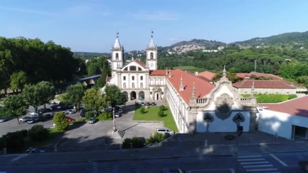Vista Panoramica Dell Antico Monastero Portoghese — Video Stock