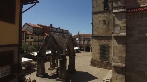 Tourists Walking Historical City Center — Stock Video