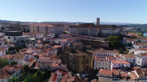 Universität Und Kathedrale Von Coimbra Portugal — Stockvideo