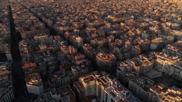 Typische Vierkante Wijken Van Barcelona — Stockvideo