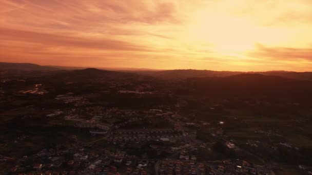 Video Van Dorp Bij Zonsondergang — Stockvideo