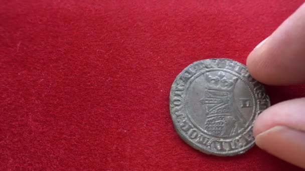 Лицар Середньовічній Монеті — стокове відео