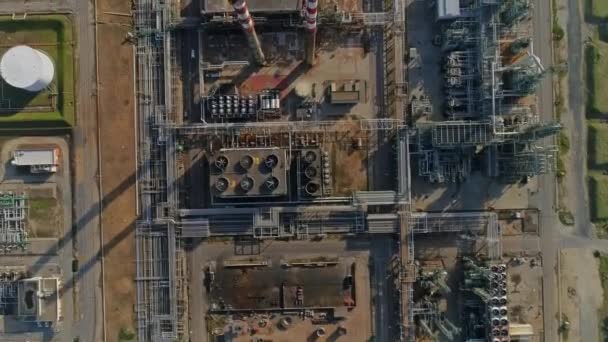 Przelot Nad Ogromną Rafinerią Ropy Naftowej — Wideo stockowe