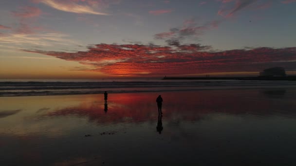 Вид Захід Сонця Пляжу — стокове відео