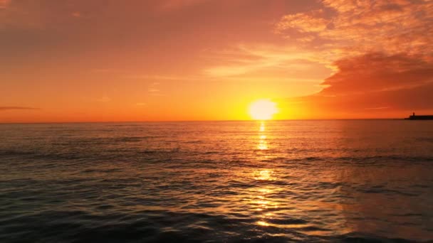 Reflektion Solen Havet Vatten Super Långsam — Stockvideo