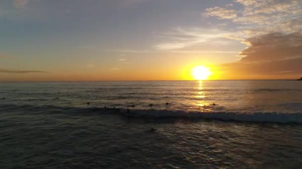 Βίντεο Του Surf Στο Ηλιοβασίλεμα — Αρχείο Βίντεο