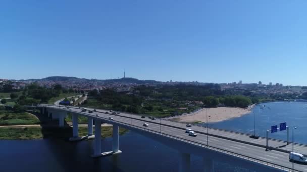 Βίντεο Από Την Όμορφη Πορτογαλική Γέφυρα — Αρχείο Βίντεο