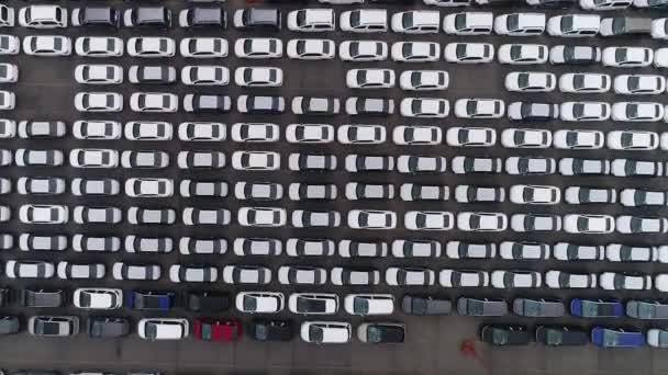 Εξαγωγή Εισαγωγής Χώρου Στάθμευσης Αυτοκινήτων — Αρχείο Βίντεο