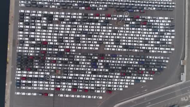 Vue Haut Parking Stockage Nouveaux Invendus — Video