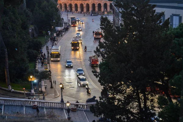 Traffico Della Città Grande Notte — Foto Stock