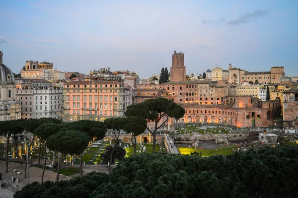 Grande Citta All Alba Romantica Roma Città Antica — Foto Stock